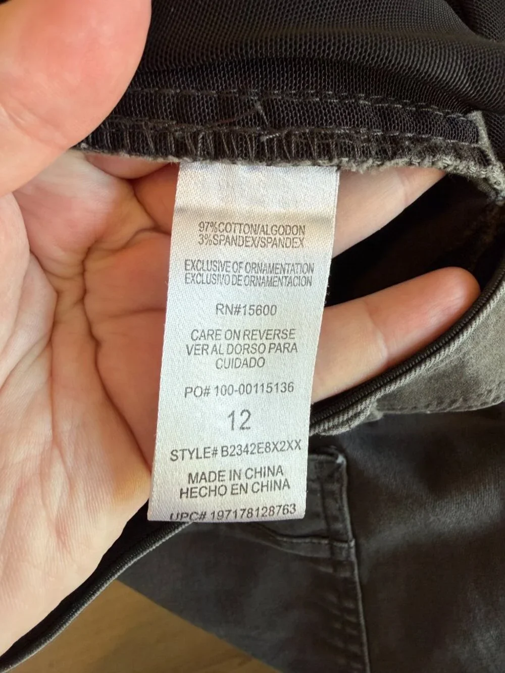Democracy Ab Solution Gray Utility Cargo Roll Tab Pants Size 12